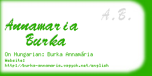 annamaria burka business card