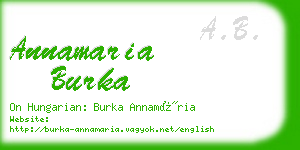 annamaria burka business card